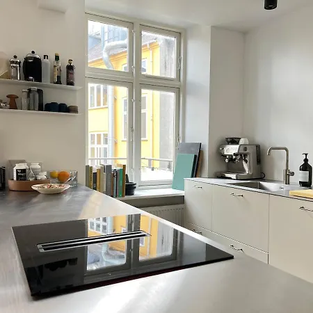 Stylish 119m2 Design Balcony Vesterbro Appartement